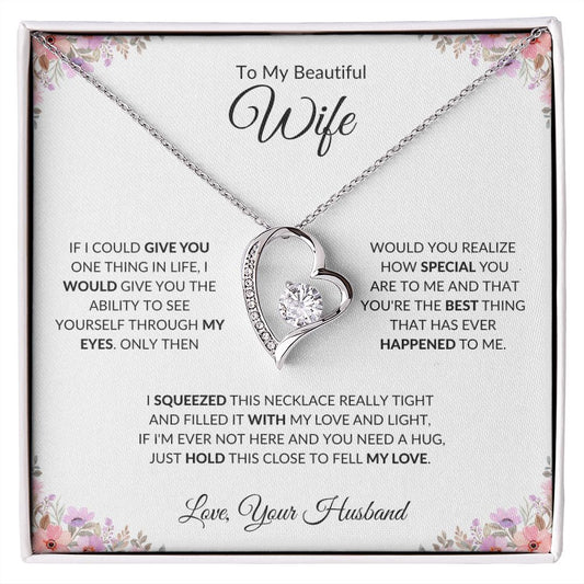 TO MY BEAUTIFUL WIFE|BEST THING FOREVER LOVE NECKLACE