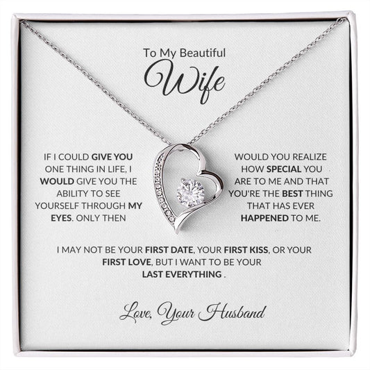 TO MY BEAUTIFUL WIFE|BEST THING FOREVER LOVE NECKLACE