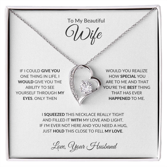TO MY BEAUTIFUL WIFE|BEST THING FOREVER LOVE NECKLACE