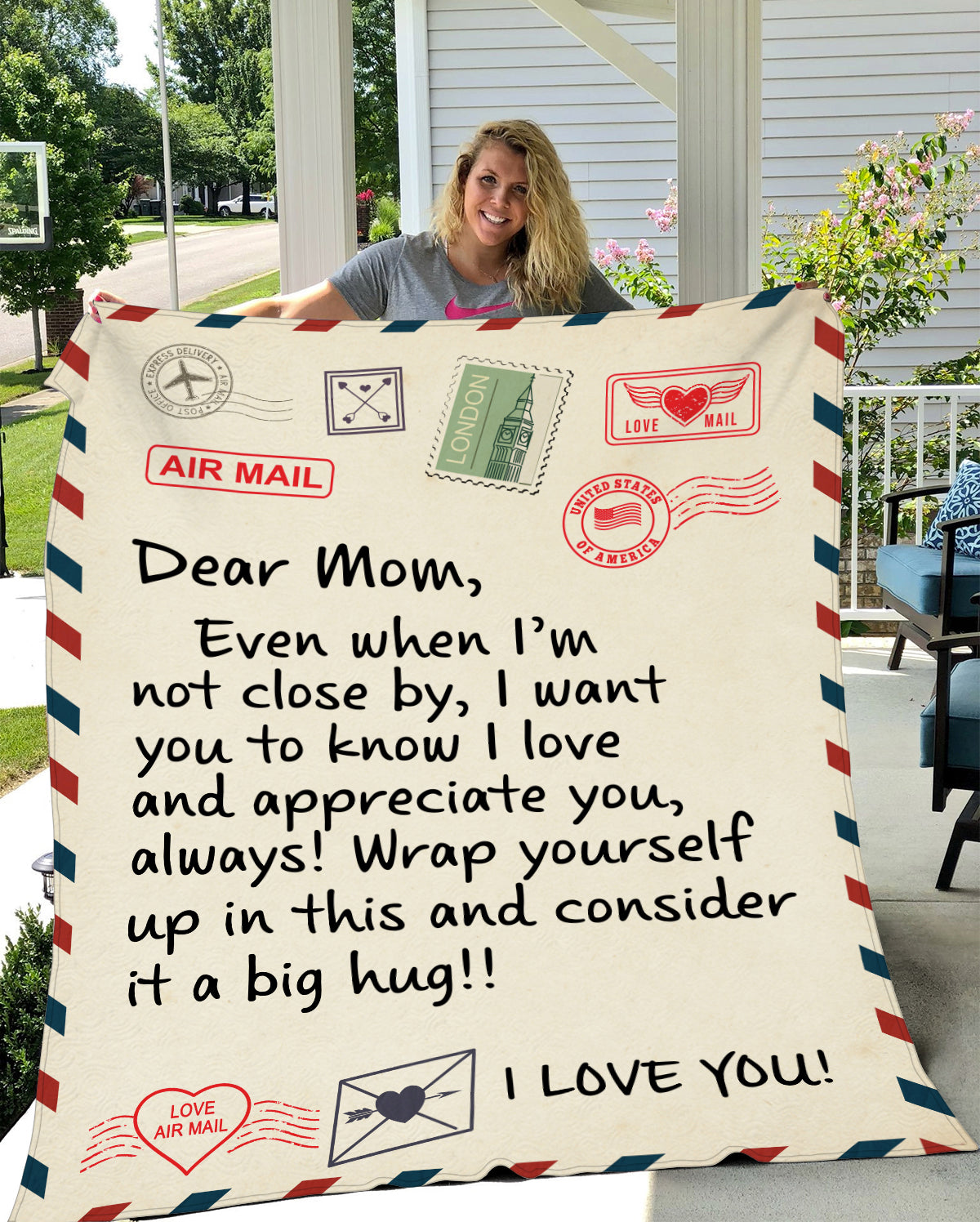 [SELLING FAST] DEAR MOM COZY PLUSH POSTCARD BLANKET