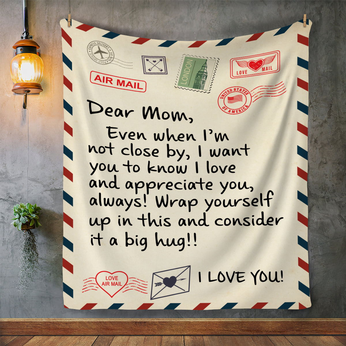 [SELLING FAST] DEAR MOM COZY PLUSH POSTCARD BLANKET